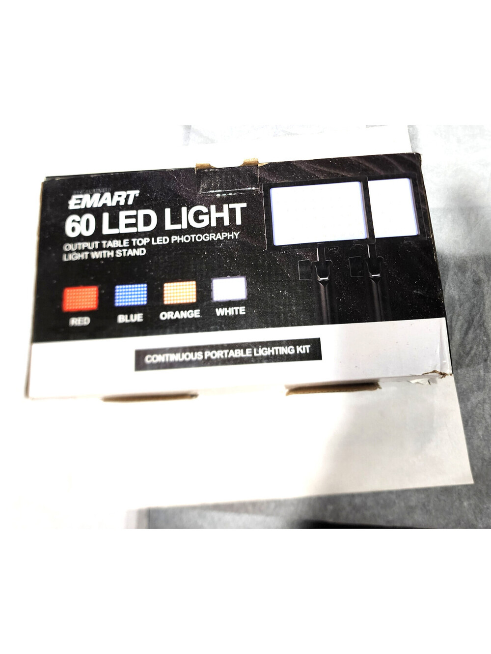 EMART 60 LED Photography Lights Kit w/ Stand Portable Continuous Lighting